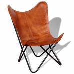Vlinderstoel Leer Bruin - Retourdeal - 35% Korting!, Huis en Inrichting, Stoelen, Ophalen of Verzenden, Nieuw, Bruin, Vintage