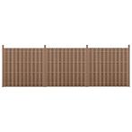 WPC Schuttingpaneel 11 planken met palen 185x562 cm bruin, Tuin en Terras, Verzenden, Nieuw