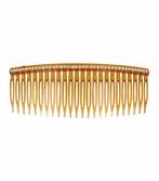 Haarspeld Haarkam 1 Rij Strass Steentjes 13cm Bruin, Nieuw