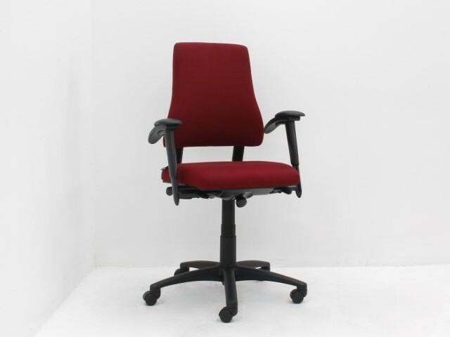 Bureaustoel BMA Axia - stof rood - 5-poots zwart - 4-D-pads, Huis en Inrichting, Bureaus, Ophalen of Verzenden