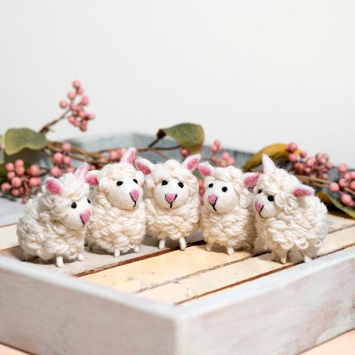 Vilten schaapjes 5 stuks NIEUW, Kinderen en Baby's, Kinderkamer | Inrichting en Decoratie, Nieuw, Ophalen of Verzenden