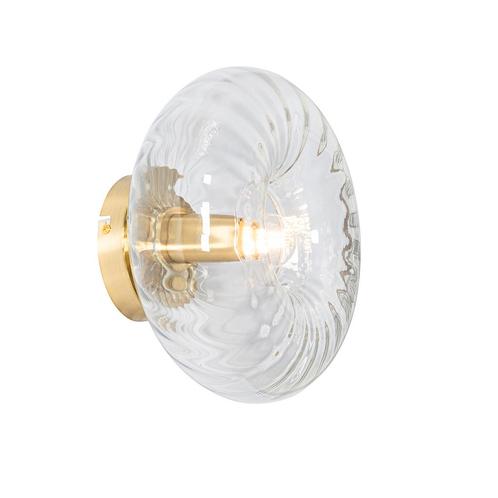 Art Deco wandlamp goud met glas - Ayesha, Huis en Inrichting, Lampen | Wandlampen