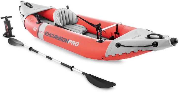 Intex Excursion Pro K1 opblaasbare kajak - 1 persoon, Watersport en Boten, Kano's, Nieuw, Verzenden