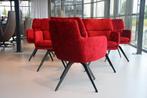 6 x Gealux Phill draai eetkamerstoel in velours stof rood, Nieuw, Stof, Vijf, Zes of meer stoelen, Rood