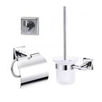 Complete toiletset Best Design Viera Metaal/Glas, Ophalen of Verzenden, Nieuw, Chroom, Bad