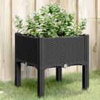 vidaXL Plantenbak met poten 40x40x42 cm polypropeen zwart, Tuin en Terras, Bloempotten, Verzenden, Nieuw