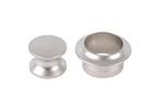 Knop+Ring Pushlock Zilver Mat 2st., Caravans en Kamperen, Kampeeraccessoires, Nieuw