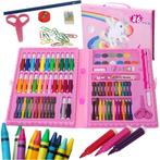 86-delige roze tekenset voor kinderen inclusief verf,, Hobby en Vrije tijd, Tekenen, Ophalen of Verzenden, Nieuw