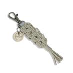 Sleutelhanger Cookie Wit - Katoen - Macramé - Handgemaakt, Verzamelen, Sleutelhangers, Ophalen of Verzenden, Nieuw, Overige typen