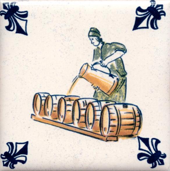 KLM Airline Business Class Delft Blue Tile Coaster - 75×75, Verzamelen, Beelden en Beeldjes, Zo goed als nieuw, Verzenden