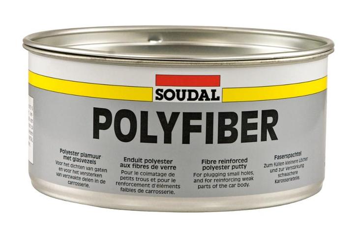 Soudal polyfiber 1,5 kg, grijs, blik verharder, Doe-het-zelf en Verbouw, Overige Doe-het-zelf en Verbouw, Nieuw, Verzenden