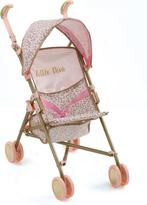 Hauck Poppenbuggy Little Diva - Panterprint/goud, Kinderen en Baby's, Speelgoed | Poppen, Ophalen of Verzenden, Zo goed als nieuw