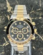 Rolex Daytona Steel/Gold - Black dial - Diamonds - 116503, Sieraden, Tassen en Uiterlijk, Horloges | Heren, Goud, Zo goed als nieuw