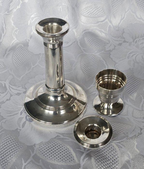 Kandelaar (2) - .835 zilver - Kandelaar en eierdop, Antiek en Kunst, Antiek | Goud en Zilver