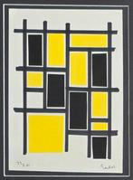 Siep Van Den Berg (1913-1998) - Compositie in geel en zwart