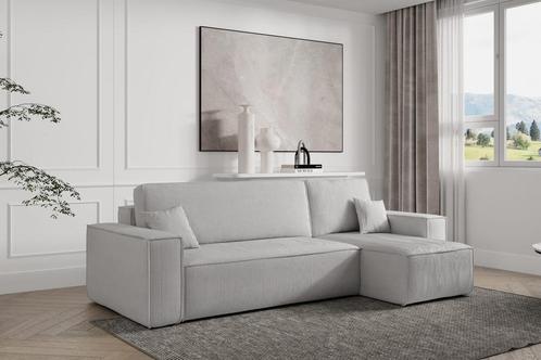 Slaapbank Ribstof Karlo Grijs | Universeel | €449,-, Huis en Inrichting, Slaapkamer | Slaapbanken, Overige maten, Overige maten