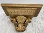 Beeldje - Antieke Wandconsole - Hout, Gips