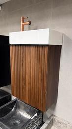 OUTLET – Complete Fonteinset Bruin | Meubelkast en Wastafel, Minder dan 50 cm, Nieuw, Ophalen of Verzenden, Minder dan 100 cm