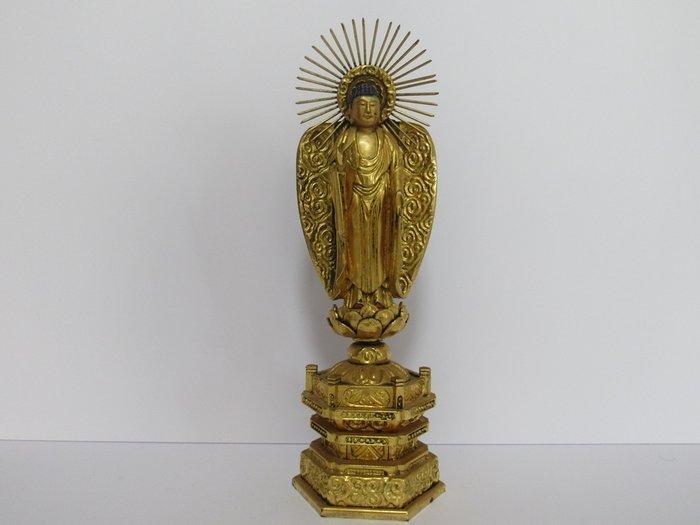 Altaar - Hout - 1960-1970 - Staande beeld van Amida, Antiek en Kunst, Antiek | Overige Antiek