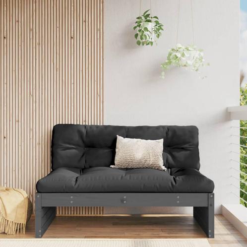 vidaXL Tuinmiddenbank 120x80 cm massief grenenhout grijs, Tuin en Terras, Tuinsets en Loungesets, Nieuw, Verzenden
