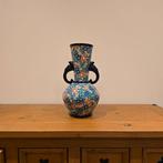 Émaux de Longwy - Grand Vase à col avec anses éléphant, Antiek en Kunst