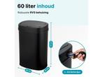 Five Stars® TR301A - Prullenbak met Sensor - 60 Liter - Soft, Verzenden, Nieuw