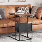 vidaXL Bijzettafel 55x36x59,5 cm bewerkt hout zwart, Huis en Inrichting, Minder dan 50 cm, 50 tot 100 cm, 50 tot 75 cm, Verzenden