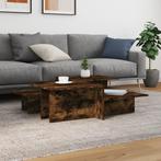 vidaXL Salontafels 2 st bewerkt hout gerookt eikenkleurig, Huis en Inrichting, Verzenden, Nieuw, 50 tot 100 cm, Minder dan 50 cm