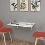 [en.casa] Klaptafel Klepp voor wandmontage 72x45x1,8 cm wit, Verzenden, Nieuw