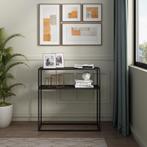 Consoletafel Kuhmo 80x80x30 cm zwart [en.casa], Huis en Inrichting, Tafels | Sidetables, Verzenden, Nieuw