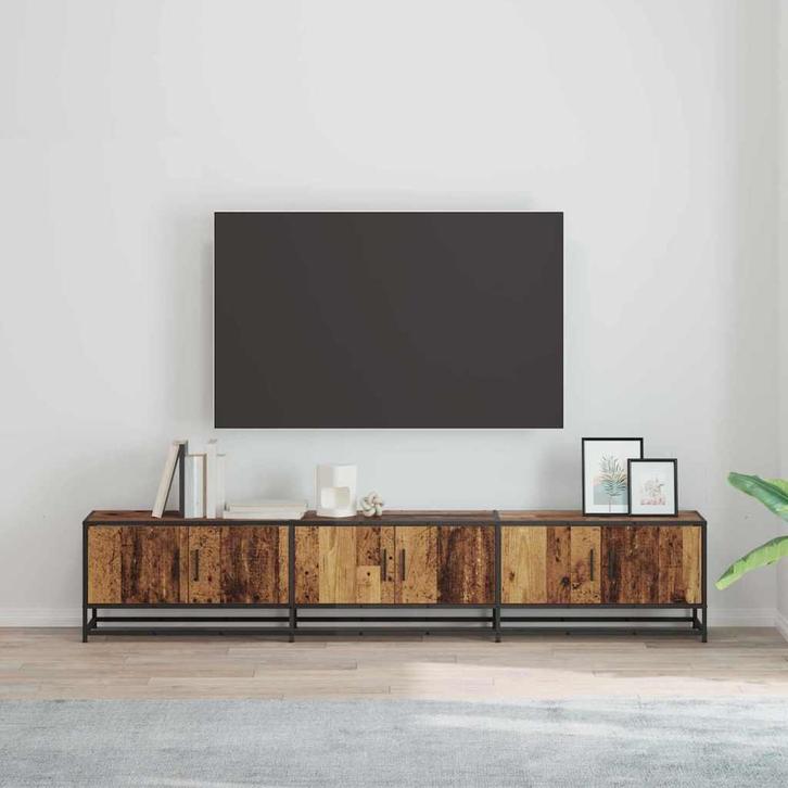 vidaXL TV-kast Oud hout 210 x 35 x 41 cm Bewerkt hout, Huis en Inrichting, Kasten | Televisiemeubels, Nieuw, 200 cm of meer, Overige houtsoorten