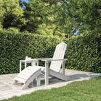 vidaXL Tuinstoel Adirondack met voetenbank HDPE wit, Tuin en Terras, Tuinstoelen, Verzenden, Nieuw
