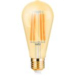 LED Lamp E27 Edison Filament - Brinton - Amber 6W 540lm -, Led-lamp, Soft of Flame, Nieuw, E27 (groot)