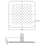 Wiesbaden Ufo Hoofddouche - Vierkant - 30cm - Chroom, Ophalen of Verzenden, Nieuw, Rvs