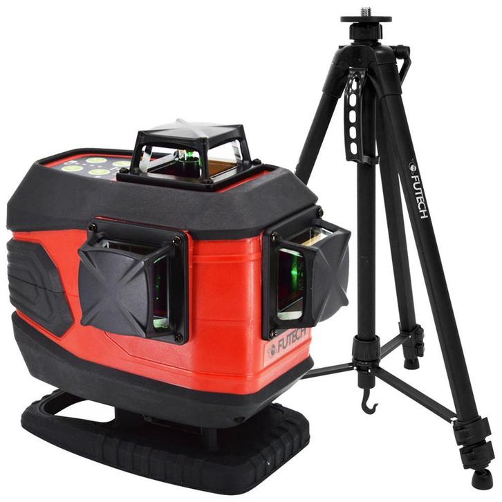 Futech MultiCross 4D Groen | 4x360° | SERVO | 1mm@10m | SET!, Doe-het-zelf en Verbouw, Meetapparatuur, Nieuw, Ophalen of Verzenden