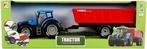 Van Manen Tractor Met Aanhanger Junior 1:32 40 Cm Blauw 2..., Nieuw, Ophalen of Verzenden