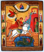 Icoon - Russisch-Orthodox icoon H. George, hout, tempera,