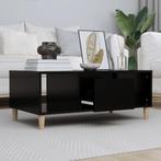vidaXL Salontafel 90x50x36,5 cm bewerkt hout zwart, 50 tot 100 cm, Verzenden, Nieuw, 50 tot 100 cm