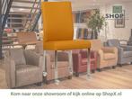 Leren eetkamerstoel Comfort met wieltjes - Toledo Leem, Huis en Inrichting, Overige kleuren, Nieuw, Leer, Ophalen of Verzenden