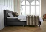 ACTIE! Boxspring Venetië 140 200 Antraciet, Huis en Inrichting, Verzenden, Nieuw, 140 cm, Twijfelaar