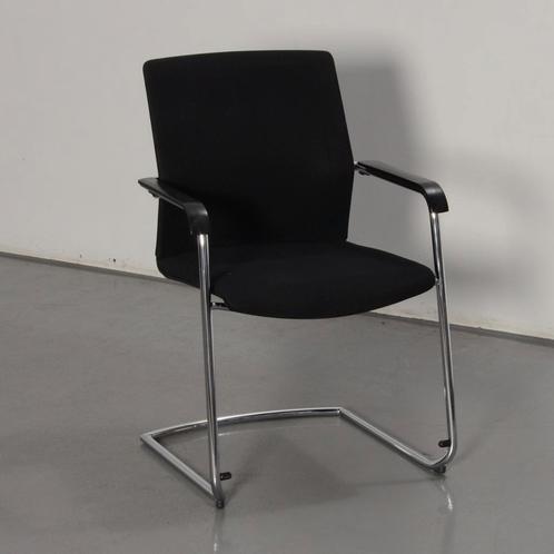 Wilkhahn 178/7 vergaderstoel, zwart netwave, sledeframe, Huis en Inrichting, Bureaustoelen, Ophalen of Verzenden