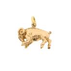 18 Krt. Gouden sterrenbeeld hanger | Ram (ram kettinghanger), Ophalen of Verzenden, Gebruikt, Goud, Overige merken