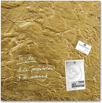 Sigel glasmagneetbord - Artverum - 48x48cm - goud metallic - beschikbaar voor biedingen