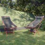 vidaXL Campingstoelen 2 st inklapbaar oxford stof en, Caravans en Kamperen, Kampeermeubelen, Verzenden, Nieuw