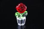 Figuur - Swarovski - Bloem rood (Boxed + certificate) -