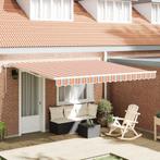vidaXL Inklapbaar Zonnescherm Oranje / grijs / blauw wit 400, Tuin en Terras, Zonneschermen, Verzenden, Nieuw