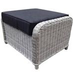 Ibiza XL voetenbank 63x55xH43 cm wit grijs, Tuin en Terras, Ophalen of Verzenden, Nieuw