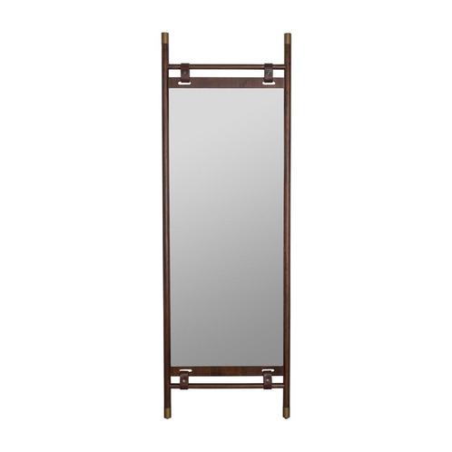 *WOONWINKEL* Dutchbone Riva Vintage Leun Spiegel Donker Hout, Huis en Inrichting, Woonaccessoires | Spiegels, Nieuw, Verzenden