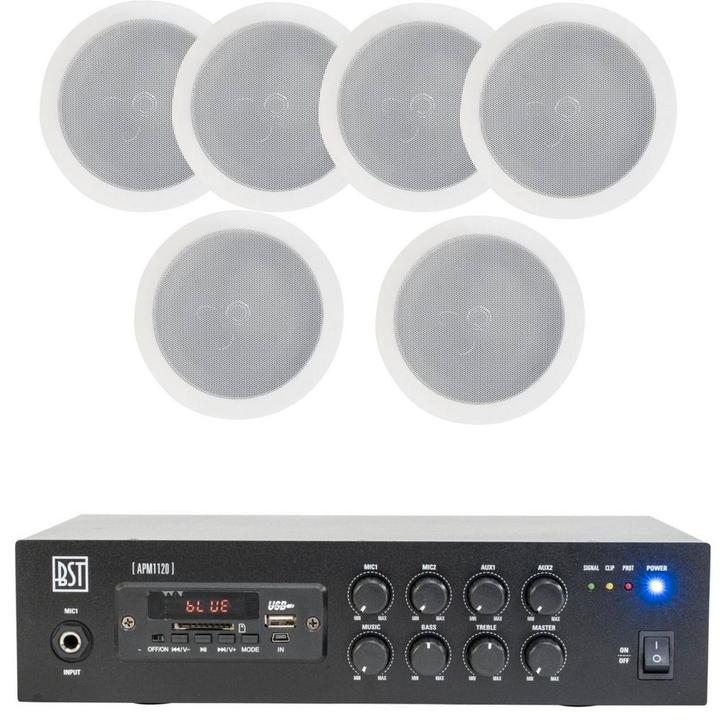 Winkel muziek set met 6 speaker Usb,Sd,Bluetooth,Fm 120 Watt, Audio, Tv en Foto, Professionele Audio-, Tv- en Video-apparatuur