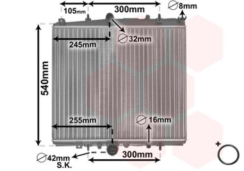 RADIATOR VOOR CITROEN C8 EA/EB 2002-2014 1330A4, Auto-onderdelen, Airco en Verwarming, Nieuw, Ophalen of Verzenden